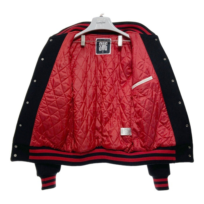 SWAGGER スワッガー SWGJKT-420 裏地キルティング メルトンスタジャン ブラック sizeM 瑞穂店