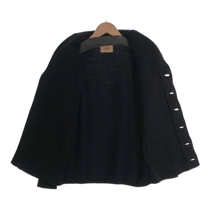30's JACK FROST WOOLEN WEAR ジャックフロスト ウォーレンウエア ショールカラー カーディガン ウール ブラック Size S相当 福生店