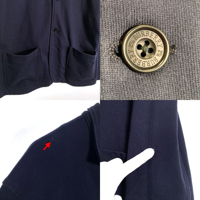 BURBERRY BLACK LABEL バーバリーブラックレーベル コットン 3B テーラードジャケット カジュアル ネイビー BMV79-810-28 Size 2 福生店