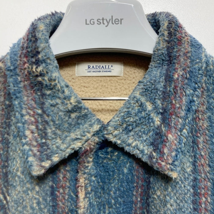 RADIALL ラディアル ストライプシャツ スナップボタン ブルー RAD-19AW-SH015 Size L 瑞穂店