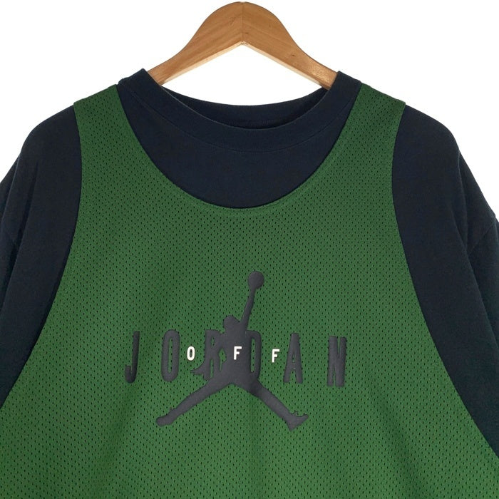 JORDAN BRAND ジョーダンブランド OFF-WHITE オフホワイト メッシュタンクトップレイヤードTシャツ ブラック グリーン CV3524-361 Size XXL 福生店