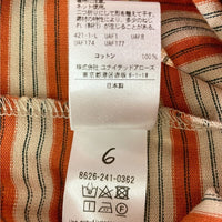 6 BEAUTY&YOUTH ロク ビューティーアンドユース ボーダー Tシャツ ワンピース ベージュ×オレンジ size38 瑞穂店