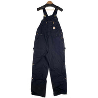 CARHARTT カーハート Loose Fit Firm Duck Zip to Thigh Bib Overalls ダック オーバーオール R37BLK ブラック Size 38×32 福生店