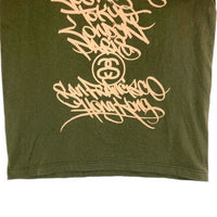 STUSSY ステューシー ワールドツアー Tシャツ カーキ sizeM 瑞穂店