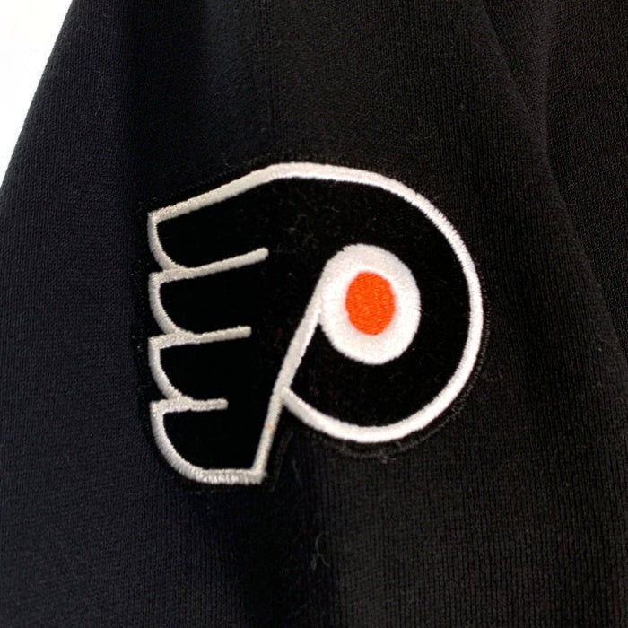 90's 00's majestic マジェスティック Philadelphia Flyers フィラデルフィア フライヤース クルーネック スウェット ブラック メキシコ製 Size M 福生店