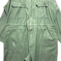 US ARMY アメリカ軍 01年会計 COVERALLS UTILITY ユーティリティ カバーオール オールインワン ツナギ オリーブ sizeXL 瑞穂店