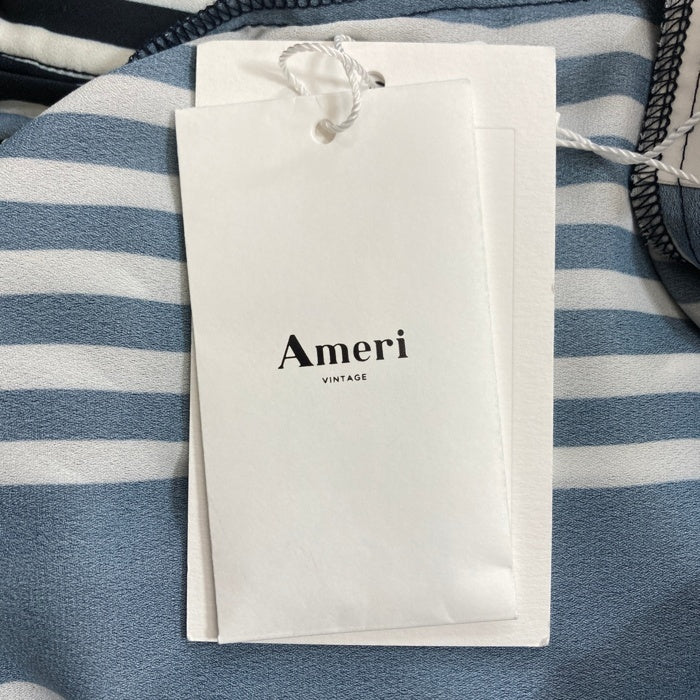 AMERI アメリ 02110441320 STRIPE SCARF BLOUSE ブラウス ネイビー sizeF 瑞穂店