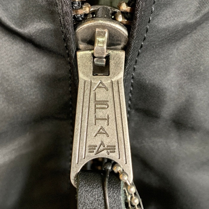 glamb グラム ALPHA アルファ MA-1 フライトジャケット スウェットフード ブラック GB15WT/JKT20 Size L 福生店