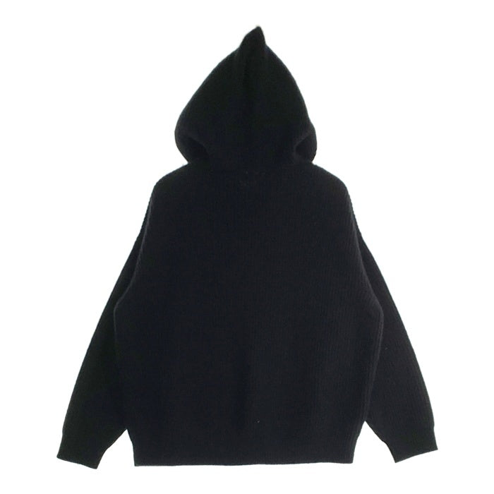 CELINE セリーヌ 21AW HOODED SWEATER IN RIBBED WOOL ニット ウール フーデッド プルオーバー パーカー フーディー ブラック 2A85W423P Size XS 福生店