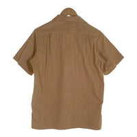 WAREHOUSE ウエアハウス S/S OPEN COLLAR SHIRTS イタリアンカラー オープンカラーシャツ 半袖 ブラウン Size 36 福生店