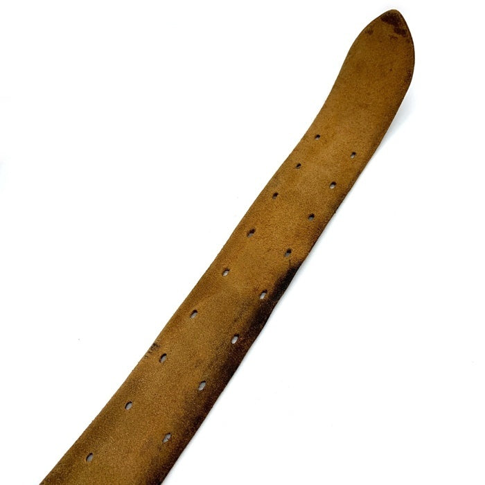 40's~ ギャリソンベルト ダブルピン レザー 50mm幅 ブラウン Size w78~103cm 福生店