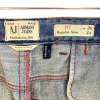 ARMANI JEANS アルマーニジーンズ ダメージ加工 デニムパンツ インディゴ sizeW36 瑞穂店