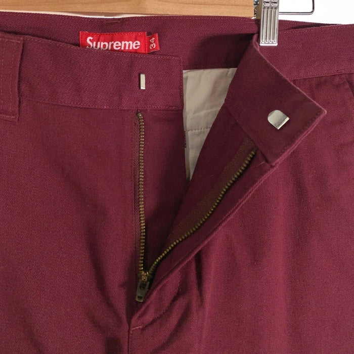 SUPREME シュプリーム Work Pant チノ ワークパンツ ボルドー Size 34 福生店