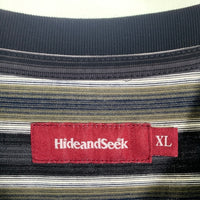 Hide and Seek ハイドアンドシーク 26SS Border S/S Tee ボーダーショートスリーブTシャツ グレー グリーン HT-040926 Size XL 福生店