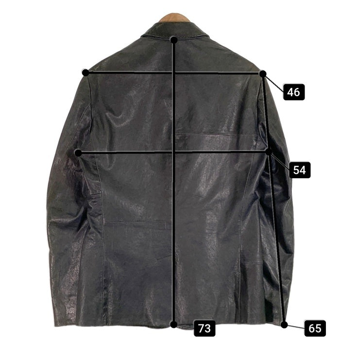 BARNEYS NEWYORK バーニーズニューヨーク シープスキン 2B テーラードジャケット ネイビー 本切羽 Size US 38 福生店