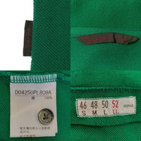 Papas パパス ポロシャツ グリーン 鹿の子 GOLF 袖ワッペン Size LL (52) 福生店