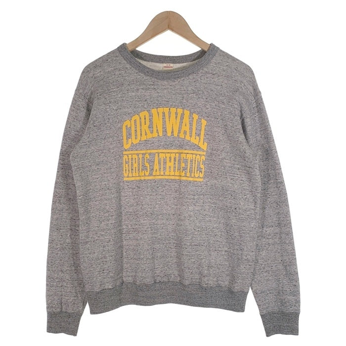 PENNEY`S ぺニーズ CORNWALL GIRLS ATHLETICS プリント クルーネックスウェットトレーナー グレー 復刻 Size 38 福生店