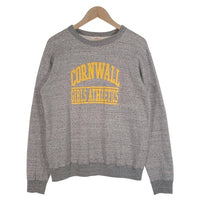 PENNEY`S ぺニーズ CORNWALL GIRLS ATHLETICS プリント クルーネックスウェットトレーナー グレー 復刻 Size 38 福生店