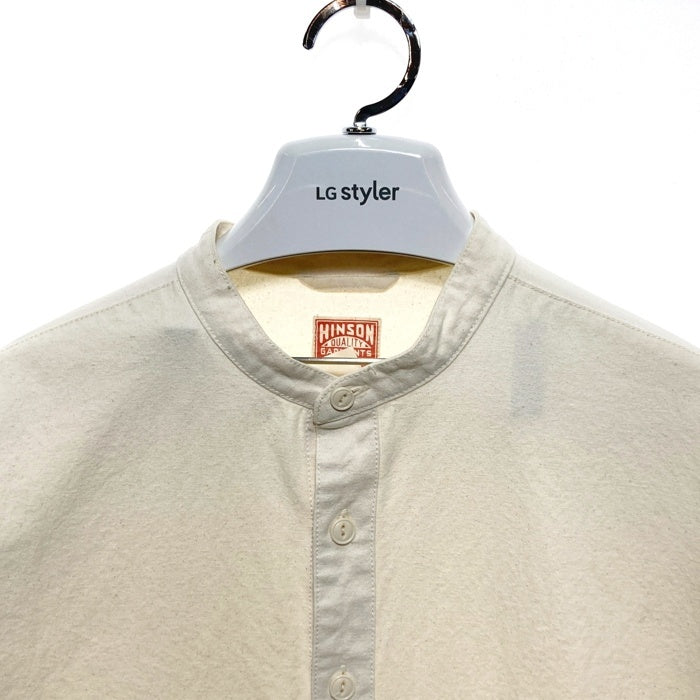 HINSON ヒンソン バンドカラー プルオーバーシャツ ナチュラル 213-1010 Size M 瑞穂店