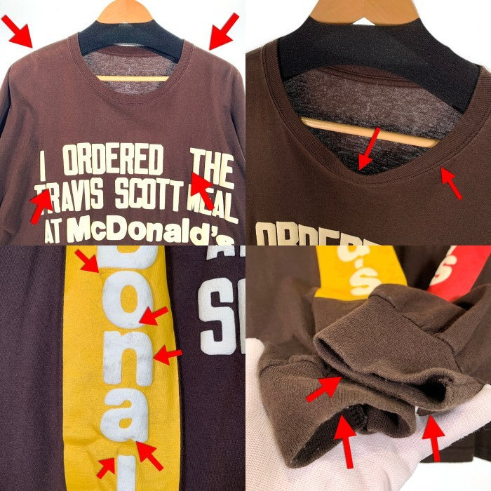 Cactus Jack カクタスジャック 20AW McDonald's マクドナルド Souvenir L/S Tee スーベニアロングスリーブTシャツ ブラウン Size XL 福生店