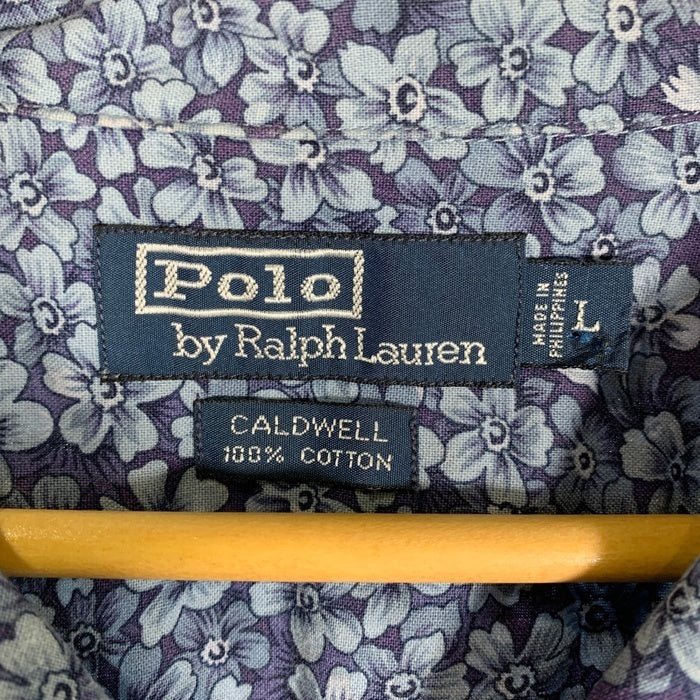 Polo by Raph Lauren ポロラルフローレン CALDWELL コットン オープンカラーシャツ 花柄 半袖 ブルー Size L 福生店