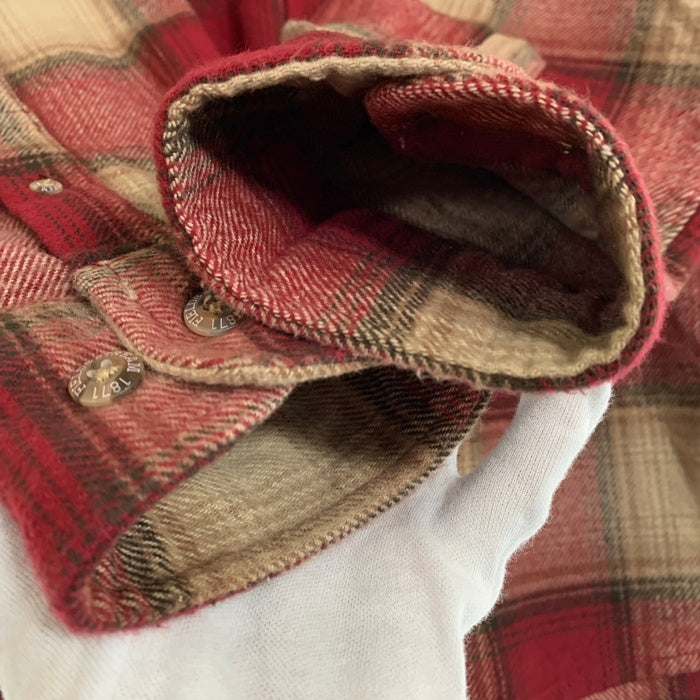 FIELD & STREAM フィールド アンド ストリーム 長袖 オンブレ チェック シャツ レッド Size XL-TALL 福生店