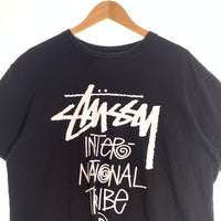 STUSSY ステューシー INTERNATIONAL TRIBE 半袖 Tシャツ ブラック Size XL 福生店