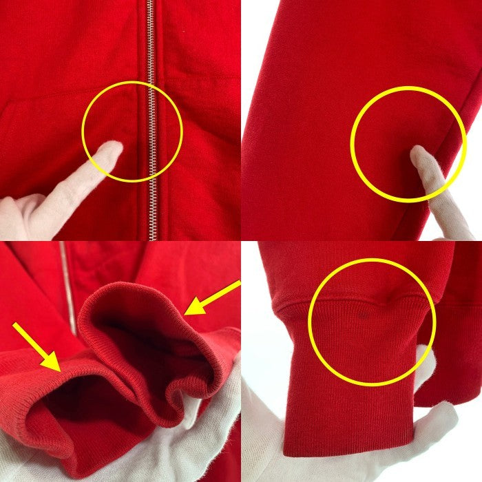 SUPREME シュプリーム アーチロゴ ジップアップ フーディー パーカー レッド カナダ製 オールド Size XL 福生店