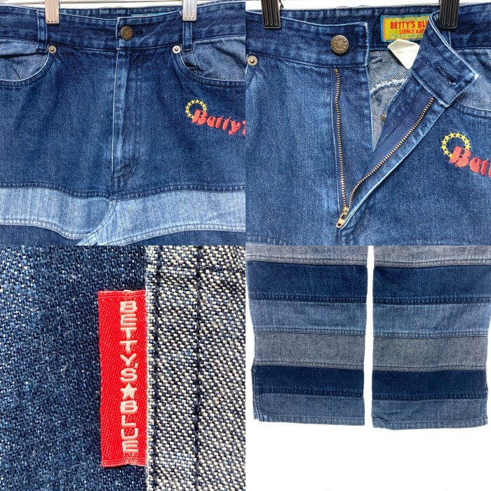 BETTY'S BLUE べティーズブルー SHINJI ABE シンジアベ パッチワーク デニムパンツ ブルー size9 瑞穂店