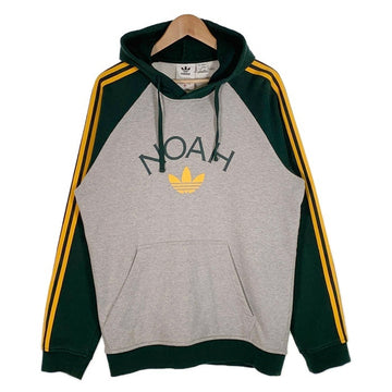 adidas アディダス 21AW NOAH ノア  Striped Hoody ストライプフーディ プルオーバースウェットパーカー グレー グリーン HC4305 Size 2XO 福生店