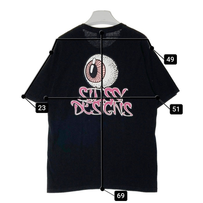 STUSSY ステューシー 目玉 Tシャツ ブラック sizeM 瑞穂店
