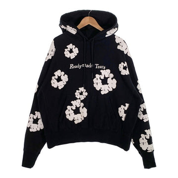 READYMADE レディメイド DENIM TEARS デニムティアーズ COTTON WREATH HOODIE コットンリースフーディ プルオーバースウェットパーカー ブラック ホワイト RE-DT-BK-00-00-08 Size L 福生店