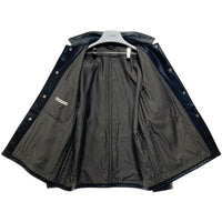 UNITED ARROWS ユナイテッドアローズ シープスキン レザーカバーオール ジャケット スナップボタン ブラック 1125-699-7740 Size M 瑞穂店