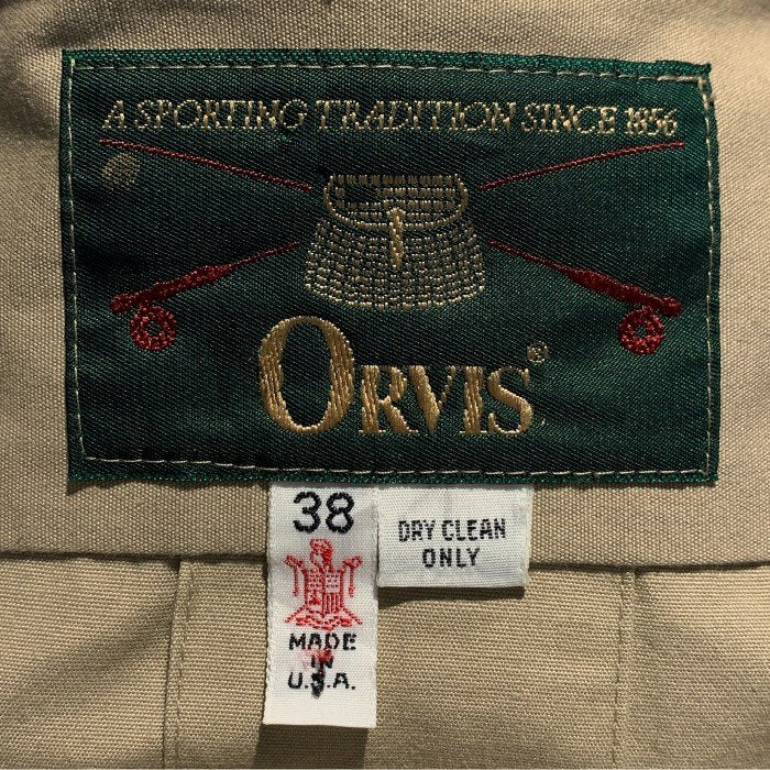 90's ORVIS オービス マルチポケット サファリジャケット ベージュ USA製 ベルト欠品 Size 38 福生店