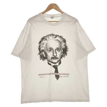 90's Einstein アインシュタイン プリントTシャツ ホワイト ANDAZIA Size XL 福生店