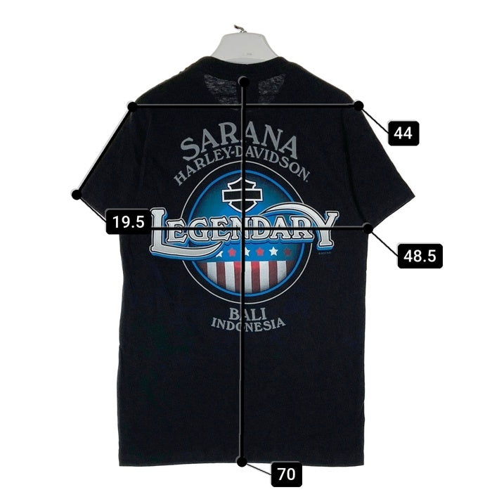 HARLEY DAVIDSON ハーレーダビッドソン USA製 VERTICAL FLAG ADT USA Tシャツ ブラック sizeS タグ付き 瑞穂店