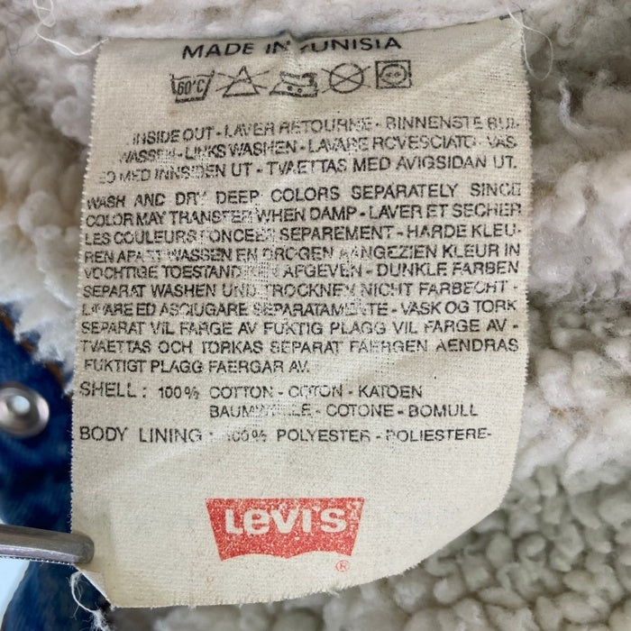 Levi's リーバイス 70608-0214 ユーロリーバイス チュニジア製 デニムボアジャケット Gジャン インディゴ sizeXL 瑞穂店