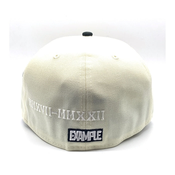 EXAMPLE エグザンプル New Era ニューエラ 59FIFTY 刺繡 2トーン ベースボールキャップ ナチュラル ブラック Size 7 5/8 (60.6cm) 福生店