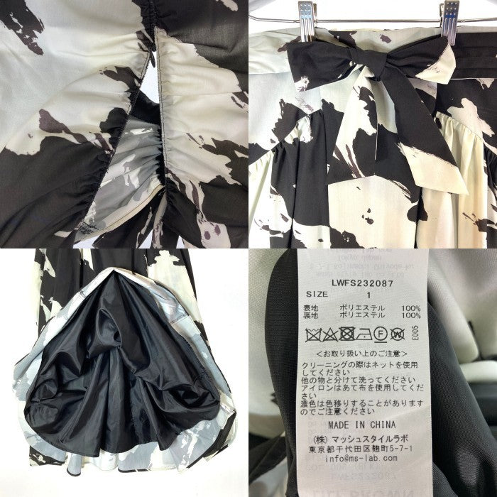 LILY BROWN リリーブラウン アートプリント ブラウン スカート セットアップ ブラック LWFS232087 Size 1 瑞穂店