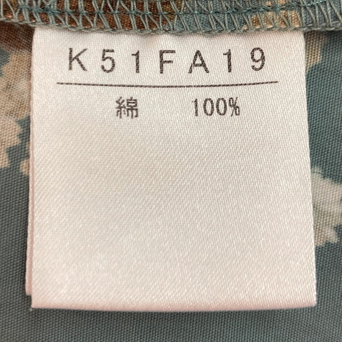 KANEKO ISAO カネコイサオ 花柄ノースリーブギャザーワンピース ブルー size- 瑞穂店