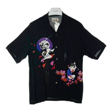 HYSTERIC GLAMOUR ヒステリックグラマー 02202AH08 20SS KAZUOKAMIMURA 修羅雪姫 アロハシャツ ブラック sizeM 瑞穂店