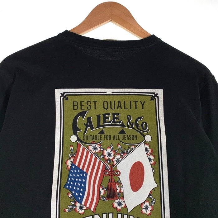 CALEE キャリー コットン ロンT ロングスリーブ 長袖 Tシャツ ブラック Size M 福生店