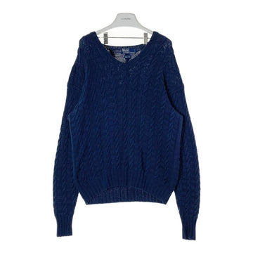 Polo Ralph Lauren ポロ ラルフローレン HAND KNIT コットン ケーブルニット セーター ネイビー sizeL 瑞穂店