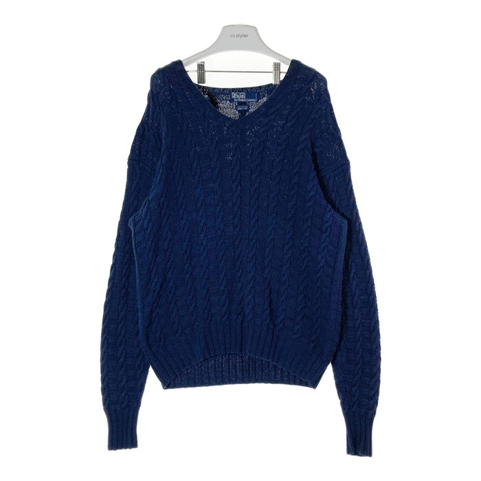 Polo Ralph Lauren ポロ ラルフローレン HAND KNIT コットン ケーブルニット セーター ネイビー sizeL 瑞穂店