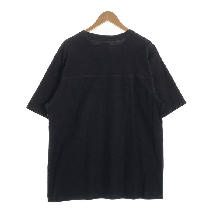STUSSY ステューシー Reverse Terry Football 刺繡ロゴ フットボールTシャツ ブラック 1140005 Size XL 福生店