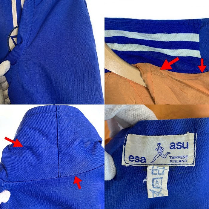 ユーロ古着 ナイロンブルゾン ジップアップ ブルー Size 46 福生店