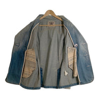 TMT ティーエムティー ダメージ/ウォッシュ加工 デニムピーコート ジャケット インディゴ TUK-F1206 Size L 福生店