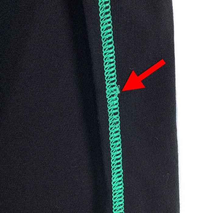 EVISU エヴィス カモメプリント Tシャツ ブラック ステッチグリーン Size 38 福生店
