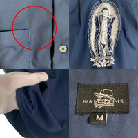 HARD LUCK ハードラック LADY G GUADALUPE BUTTON UP S/S WORK SHIRT レディー ジー グアダルーペ マリア ワークシャツ ネイビー Size M 福生店