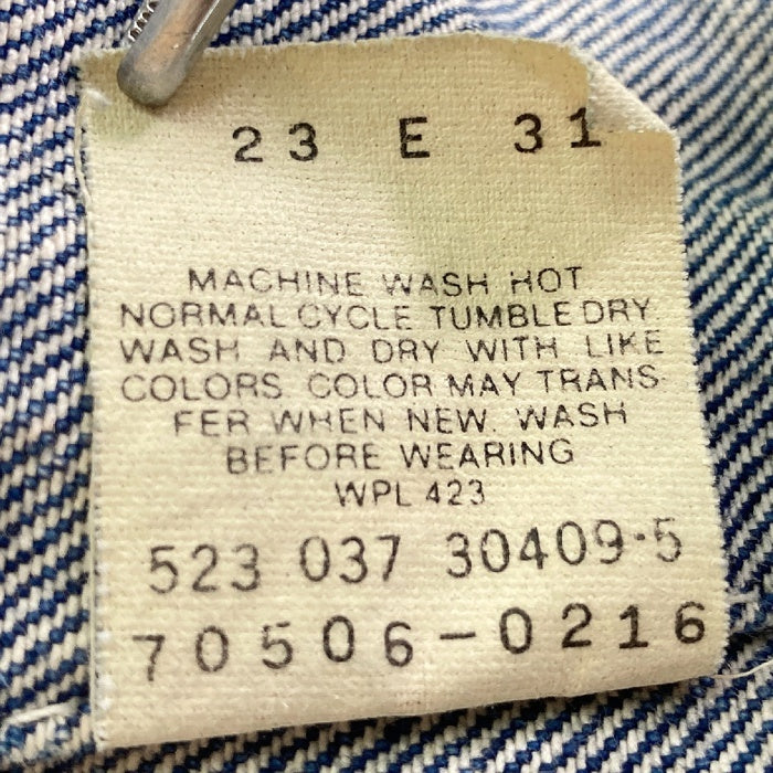 Levi's リーバイス 70506-0216 USA製 ボタン裏523 トラッカージャケット Gジャン インディゴ size44 瑞穂店